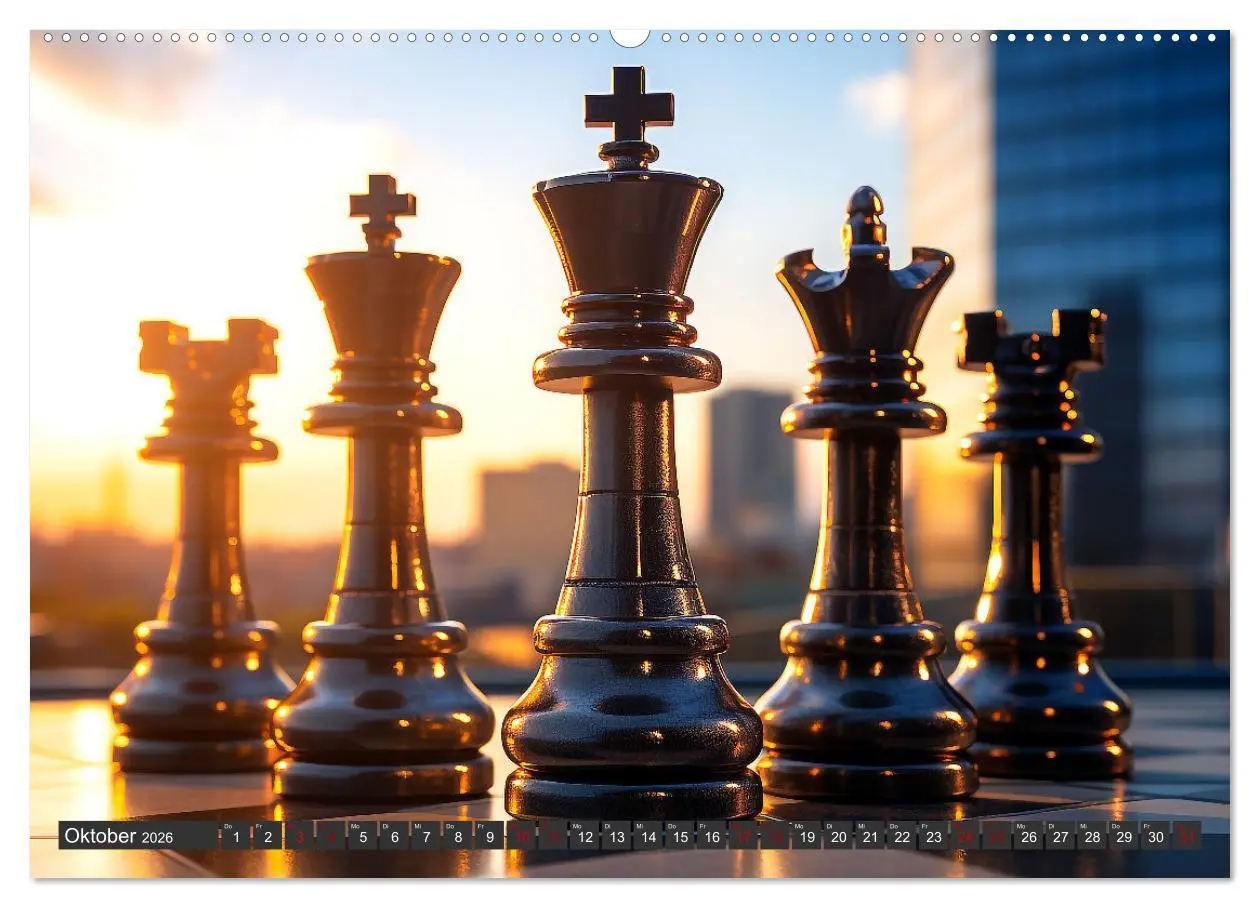Bild: 9783457510544 | Schachfiguren in Freizeitkleidung (Wandkalender 2026 DIN A2 quer),...